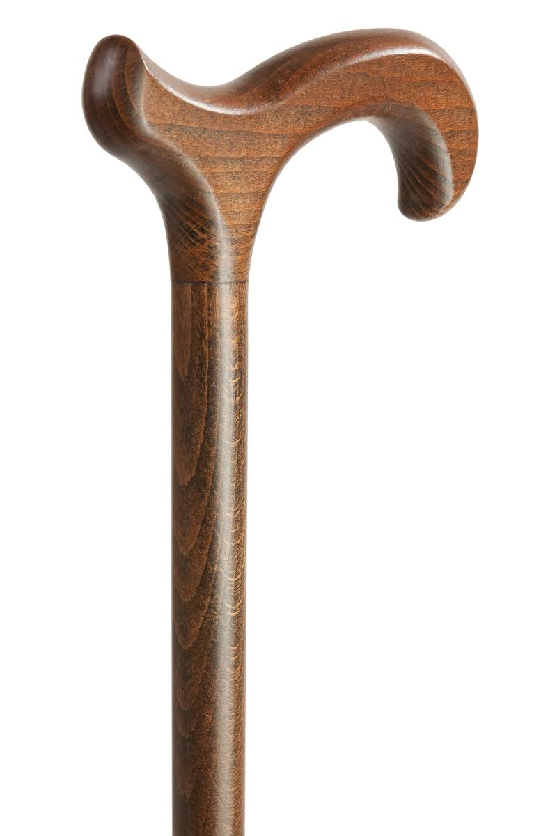 Beech wood cane with Crook handle
