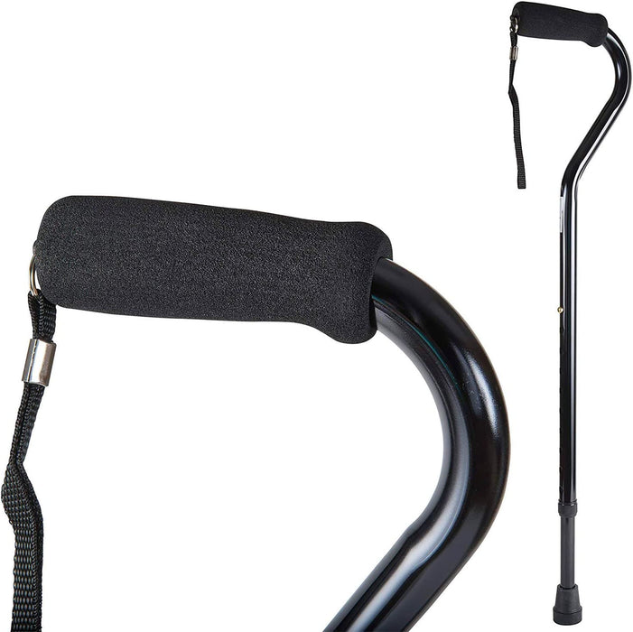 Swan Neck Handle Cane - BlackCanes and Walking SticksGoldfernMobility Plus