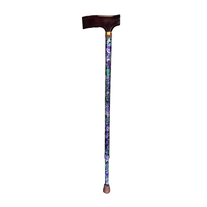 T Handle Cane - Purple FloralGoldfernMobility Plus