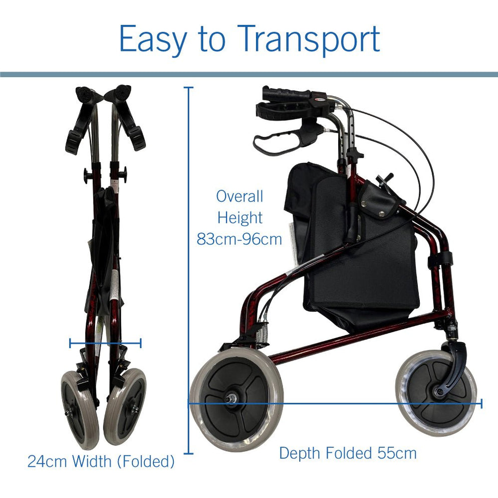 Tri Walker | Easy-Fold - Only 4.5kg Walking Frame | Mobility Plus NZ